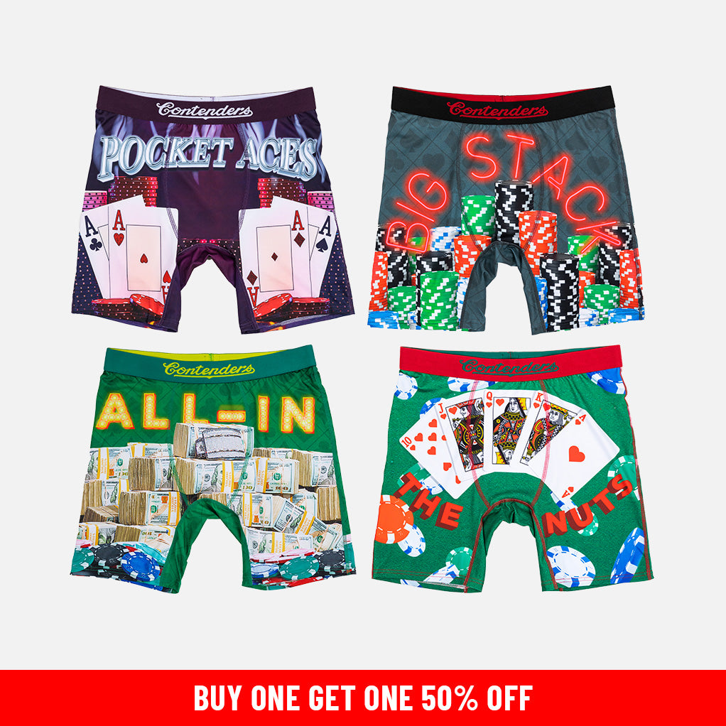 Daniel Negreanu Poker 4 Pack Mens Brief Shorts