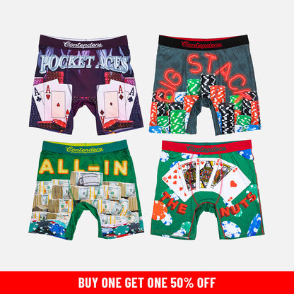 Daniel Negreanu Poker 4 Pack Mens Brief Shorts