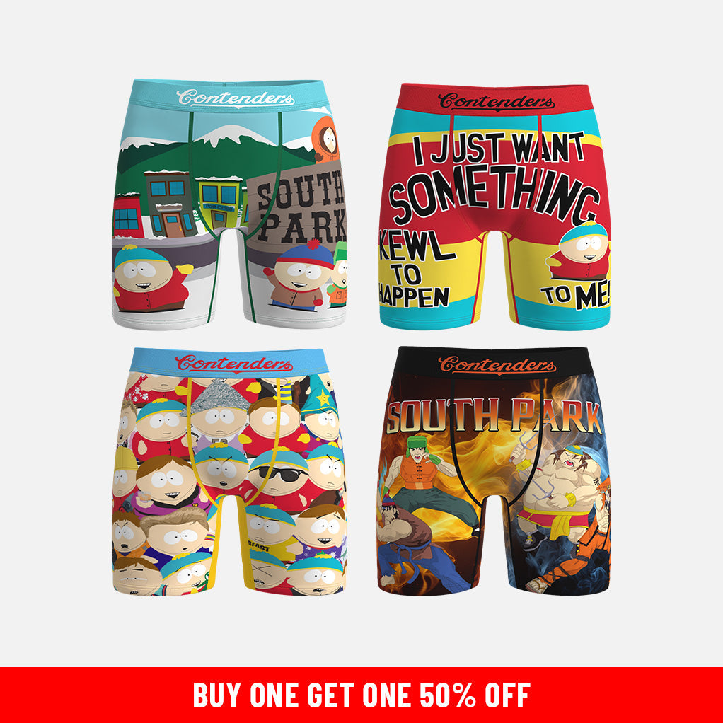 South Park 4 Pack Mens Brief Shorts