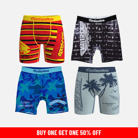 Top Gun Maverick 4 Pack Mens Brief Shorts