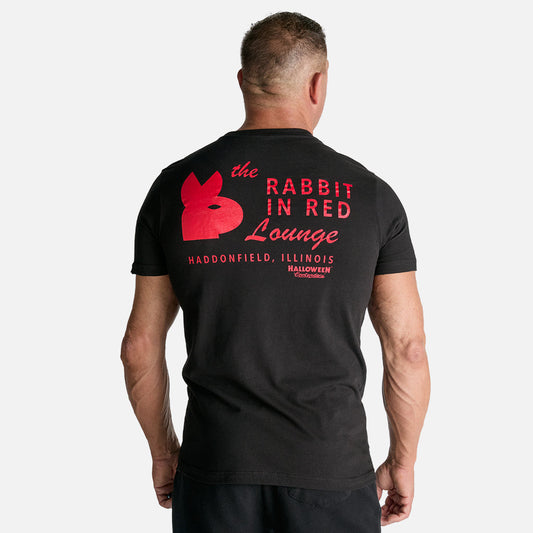 Halloween Rabbit In Red Mens Shirt Black