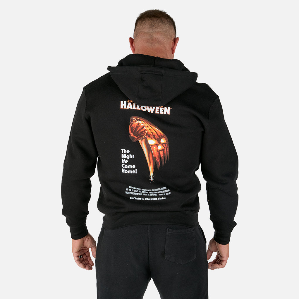 Halloween Poster Mens Zip Up Hoodie Black