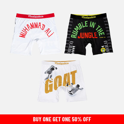 Muhammad Ali 4 Pack Mens Brief Shorts