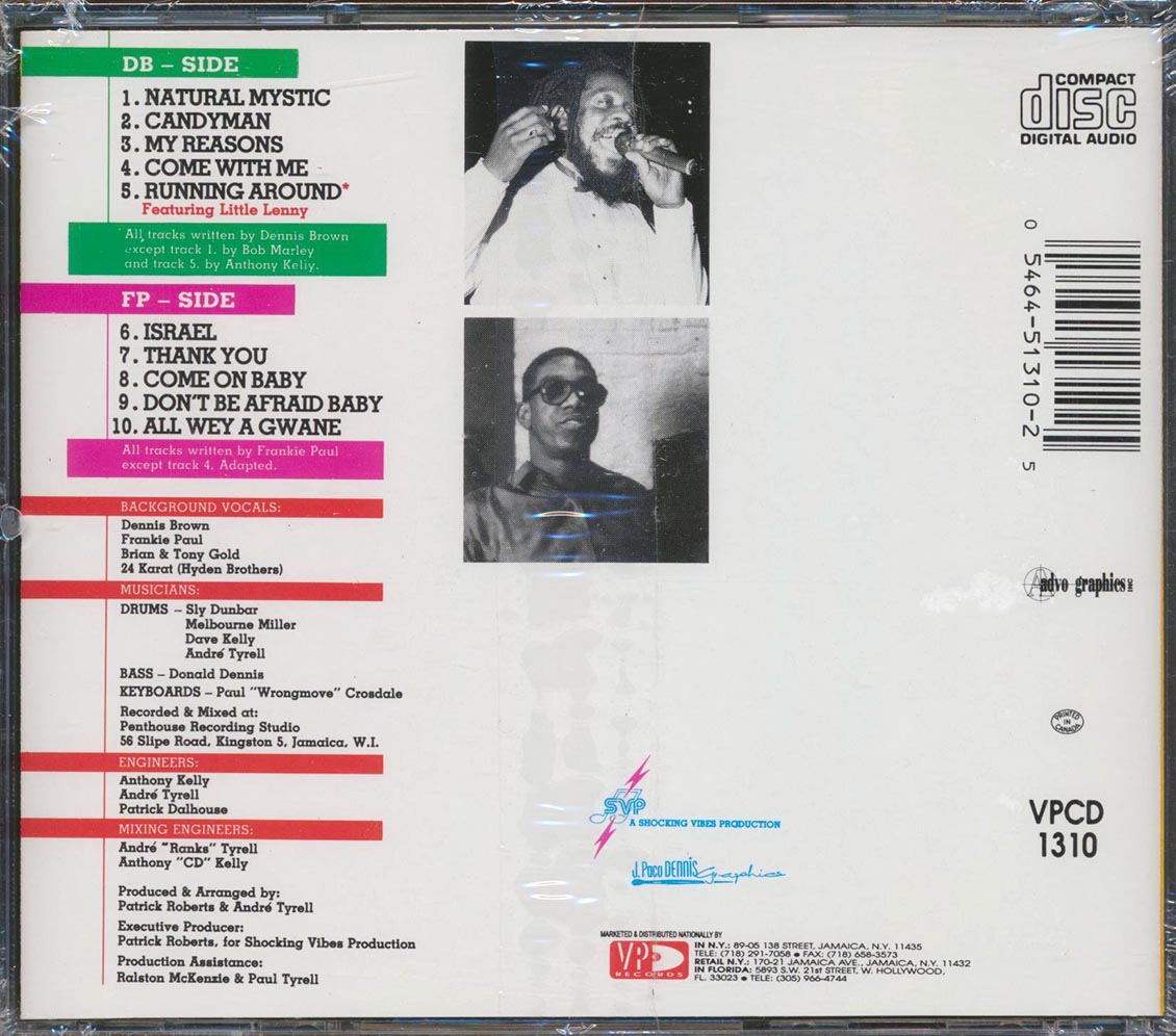 Dennis Brown, Frankie Paul - Hotter Flames Music CD
