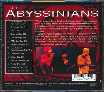 The Abyssinians - Declaration Of Dub (marked/ltd stock) Music CD