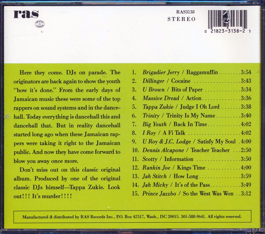 Brigadier Jerry, Ranking Joe, I Roy, Tappa Zukie, Etc. - Old Time DJ Come Back Again (marked/ltd stock) Music CD