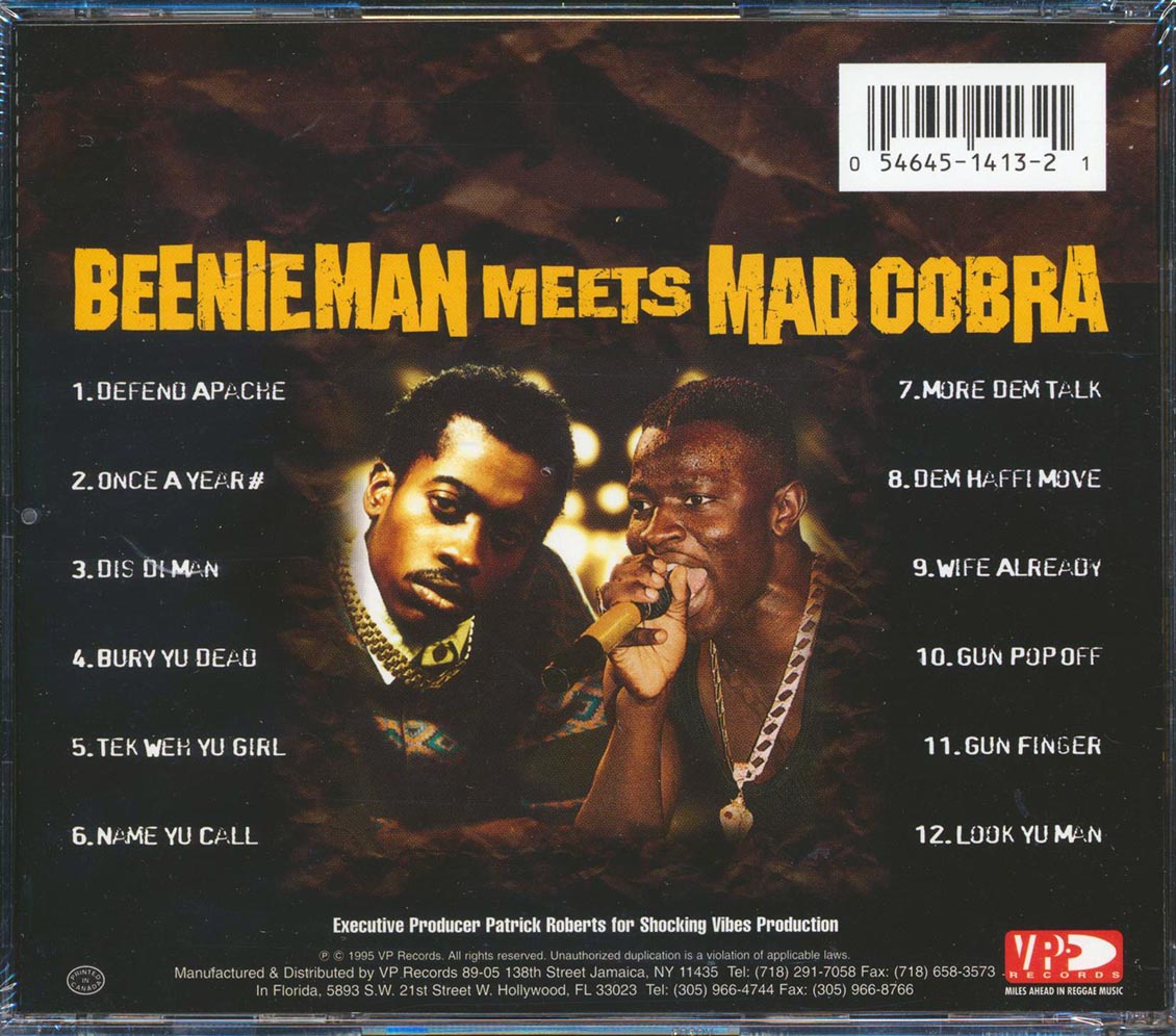 Beenie Man, Mad Cobra - Beenie Man Meets Mad Cobra Music CD