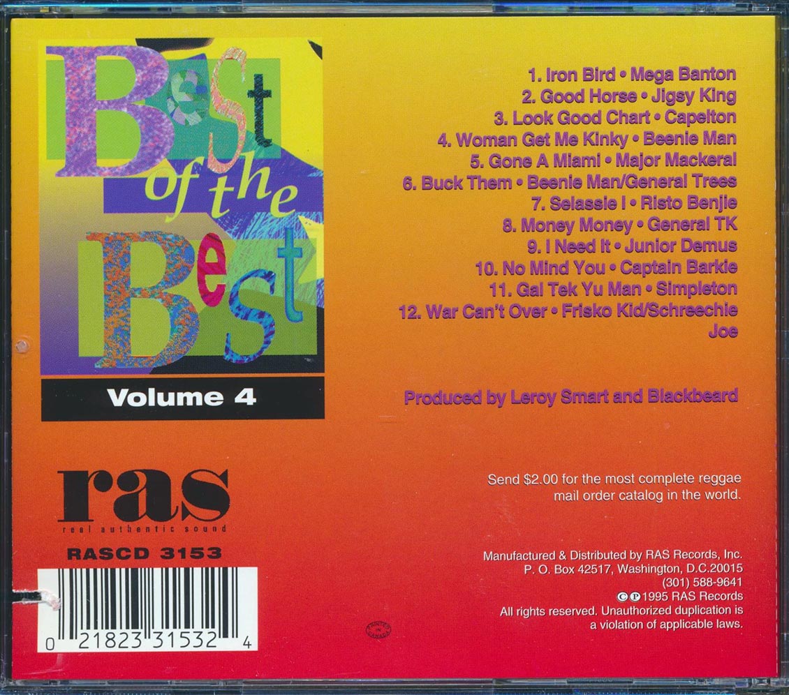 Jr. Demus, Major Mackerel, Capleton, General Trees, Etc. - Best Of The Best Volume 4: The DJs (marked/ltd stock) Music CD