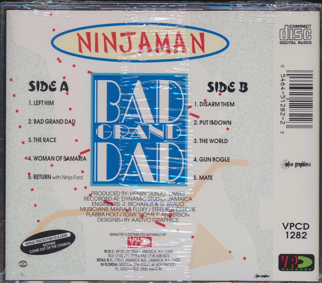 Ninjaman - Bad Grand Dad Music CD