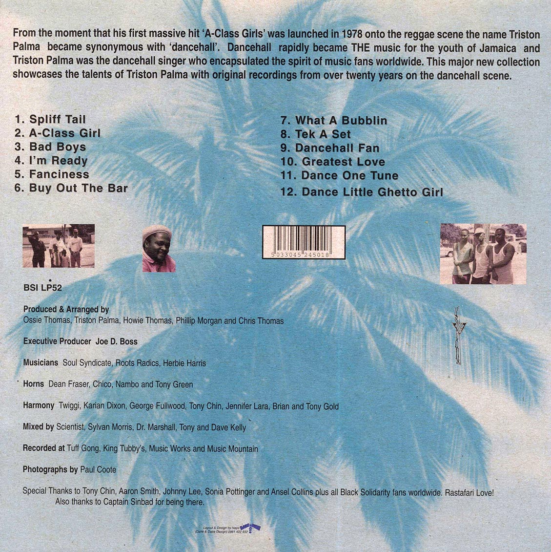 Triston Palmer - Spliff Tail (1998 FIRST PRESS) (UK press) (orig. press) Vinyl Record