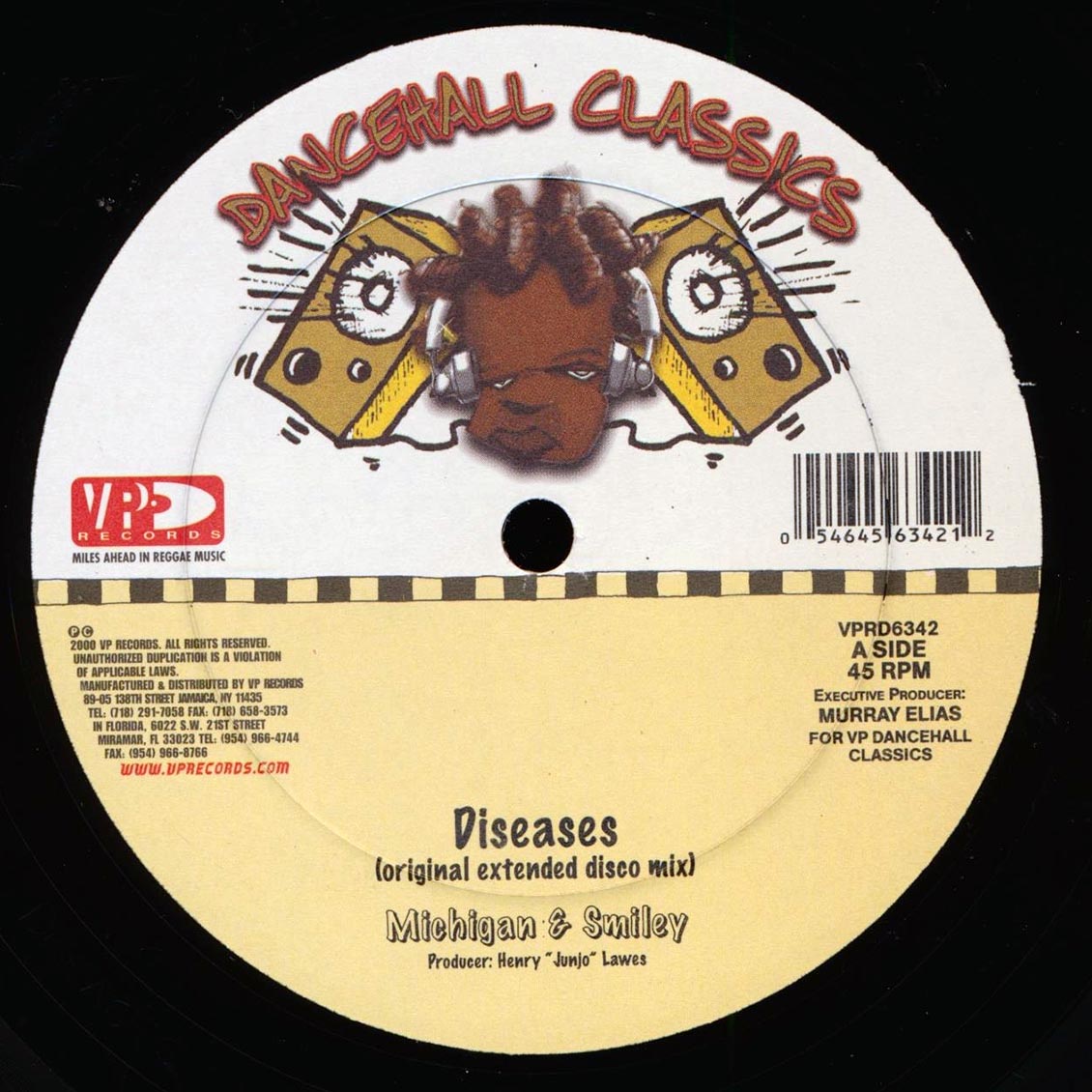 Michigan & Smiley - Diseases (Extended Mix)  /  Nicodemus - Boneman Connection (Extended Mix) (rhythm: "Diseases AKA Golden Hen") 12" Vinyl Record