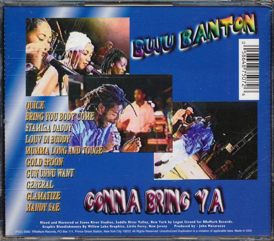 Buju Banton - Gonna Bring Ya Music CD