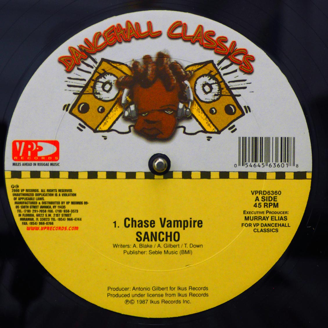 Sancho - Chase Vampire  /  Sweet Barry - One Dolla; Vampire Version (rhythm: "Chase Vampire/Me A De Cooker") 12" Vinyl Record