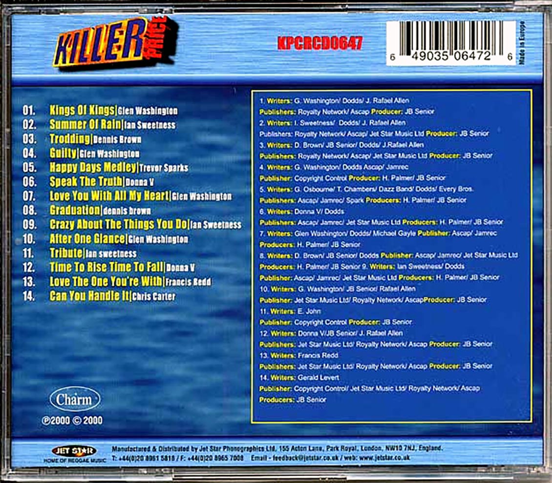 Glen Washington Dennis Brown Etc Glen Washington & Friends Music CD