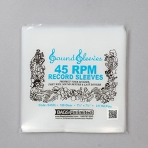 Bu S4525 45 Rpm Lp Outer Sleeve 100 Cnt Clear - Bu S4525 45 Rpm Lp Outer Sleeve 100 Cnt Clear - Bags/Sleeves