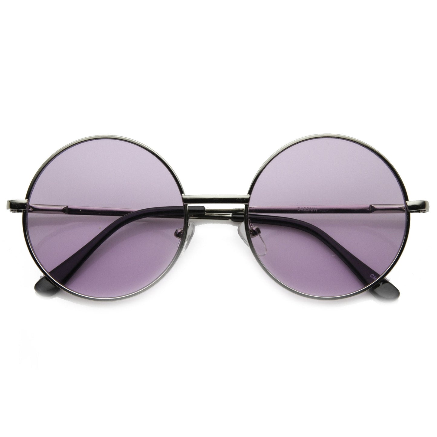Retro Hippie Mid Sized Round Color Lens Sunglasses 9814