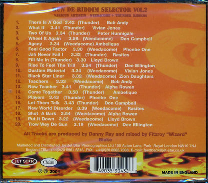 Vivan Jones, Peter Hunningale, Lloyd Brown, Don Campbell, Etc. - Run De Rhythm Selector Volume 2: Weedacome & Thunder Riddims (20 tracks) Music CD