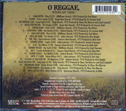 Ken Boothe, Maytones, Lloyd Robinson, Delroy Wilson, Etc. - O Reggae, Where Art Thou? (20 tracks) Music CD