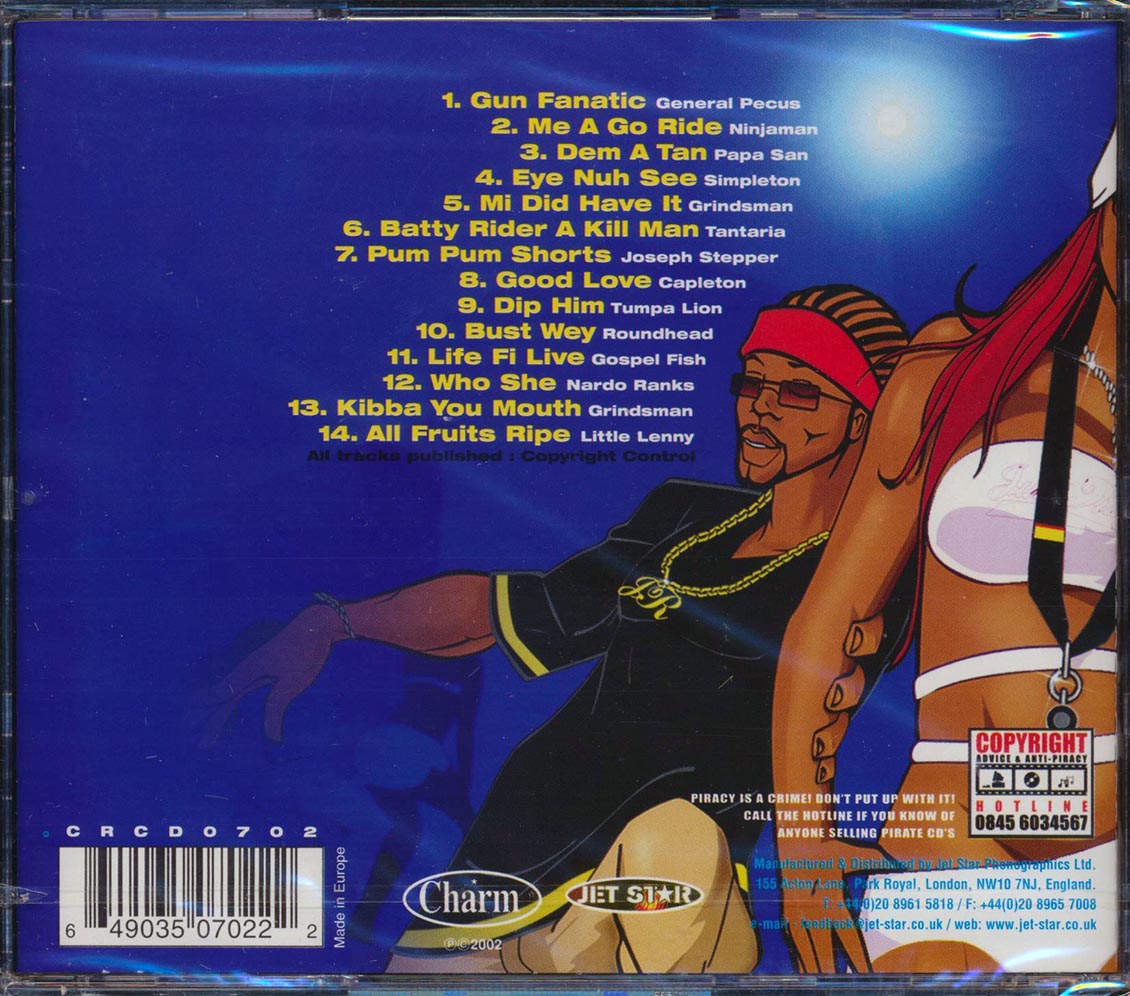 Capleton, Papa San, Ninjaman, Etc. - Just Ragga Volume 2 Music CD