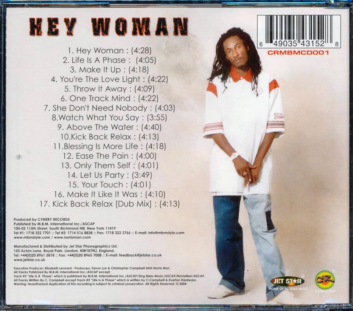 Norris Man - Hey Woman Music CD