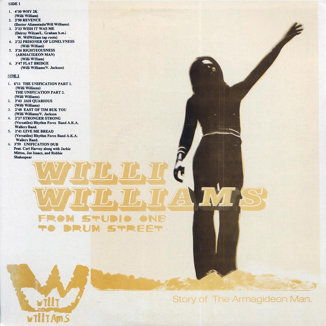 Willie Williams - From Studio One To Drum Street (2001 FIRST PRESS) (Jamaica press) (orig. press) Vinyl Record