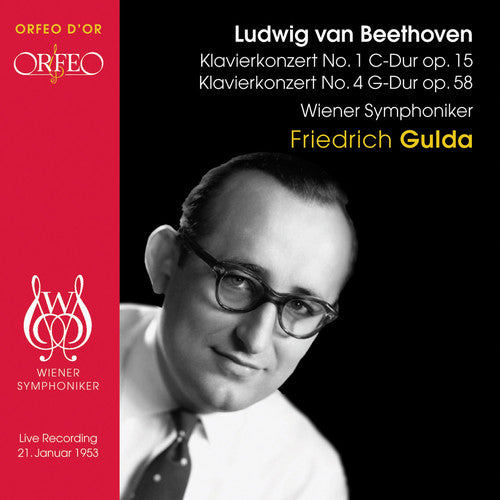 the album cover for Vienna Symphony Orchestra - Concerto 1 in C Major & 4 in G Major for Piano &