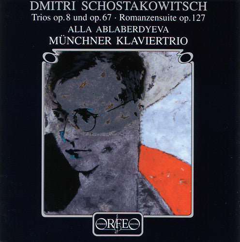 the album cover for Shostakovich / Ablaberdyeva / Munich Piano - Trio Op 8 & 67 / 7 Romances Op 127