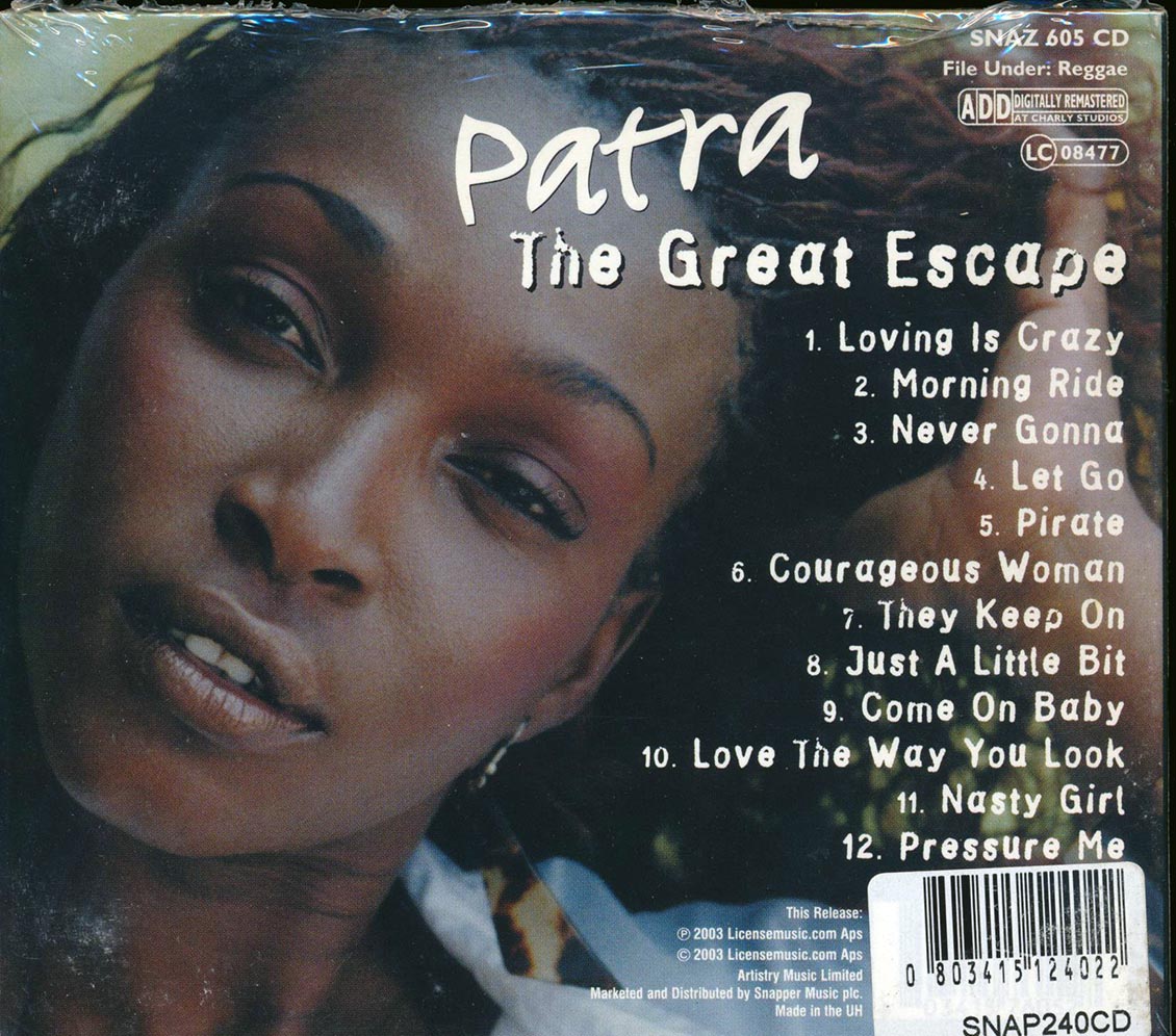 Patra The Great Escape Music CD