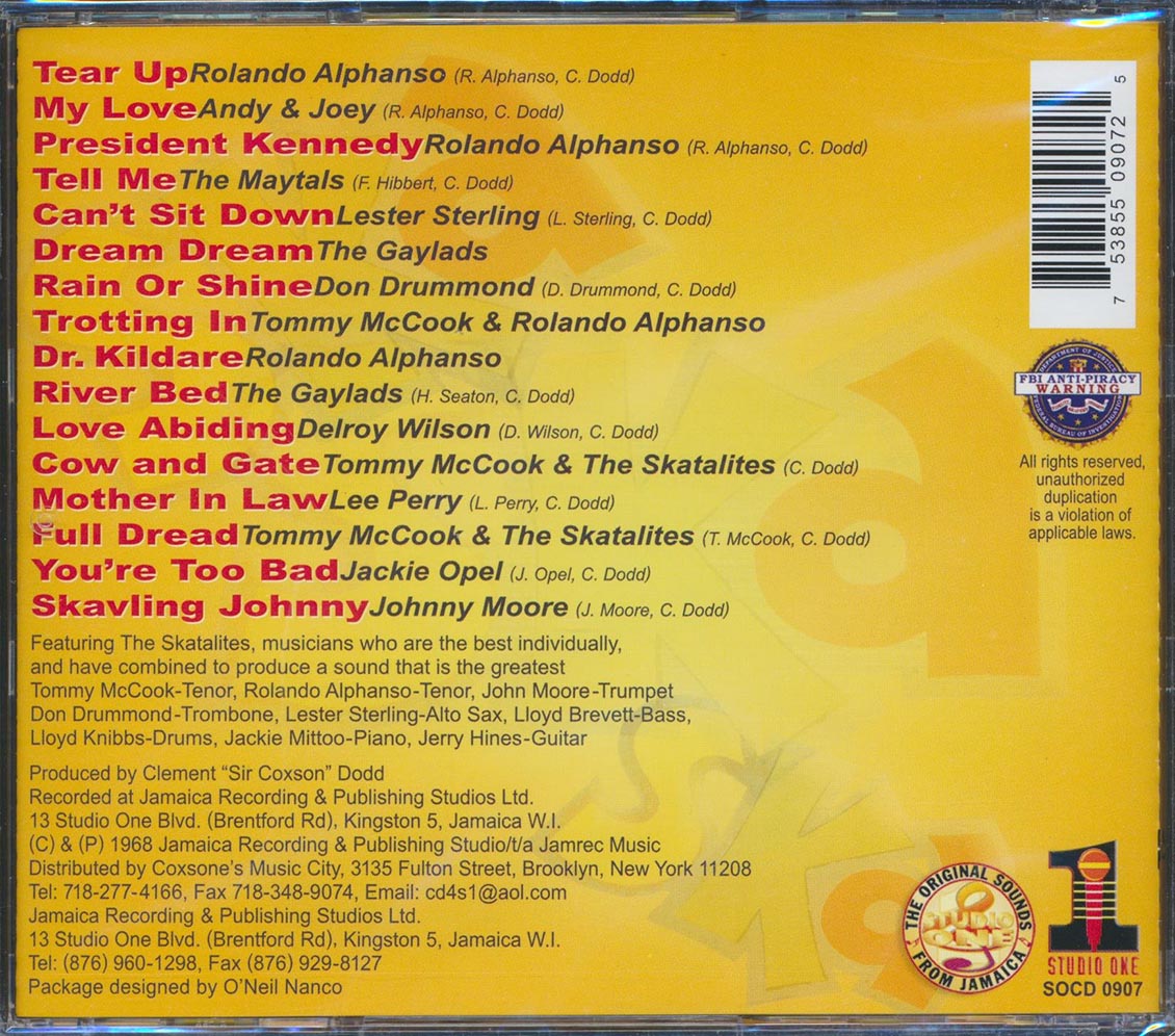 The Skatalites Ska Authentic Volume 2 Music CD