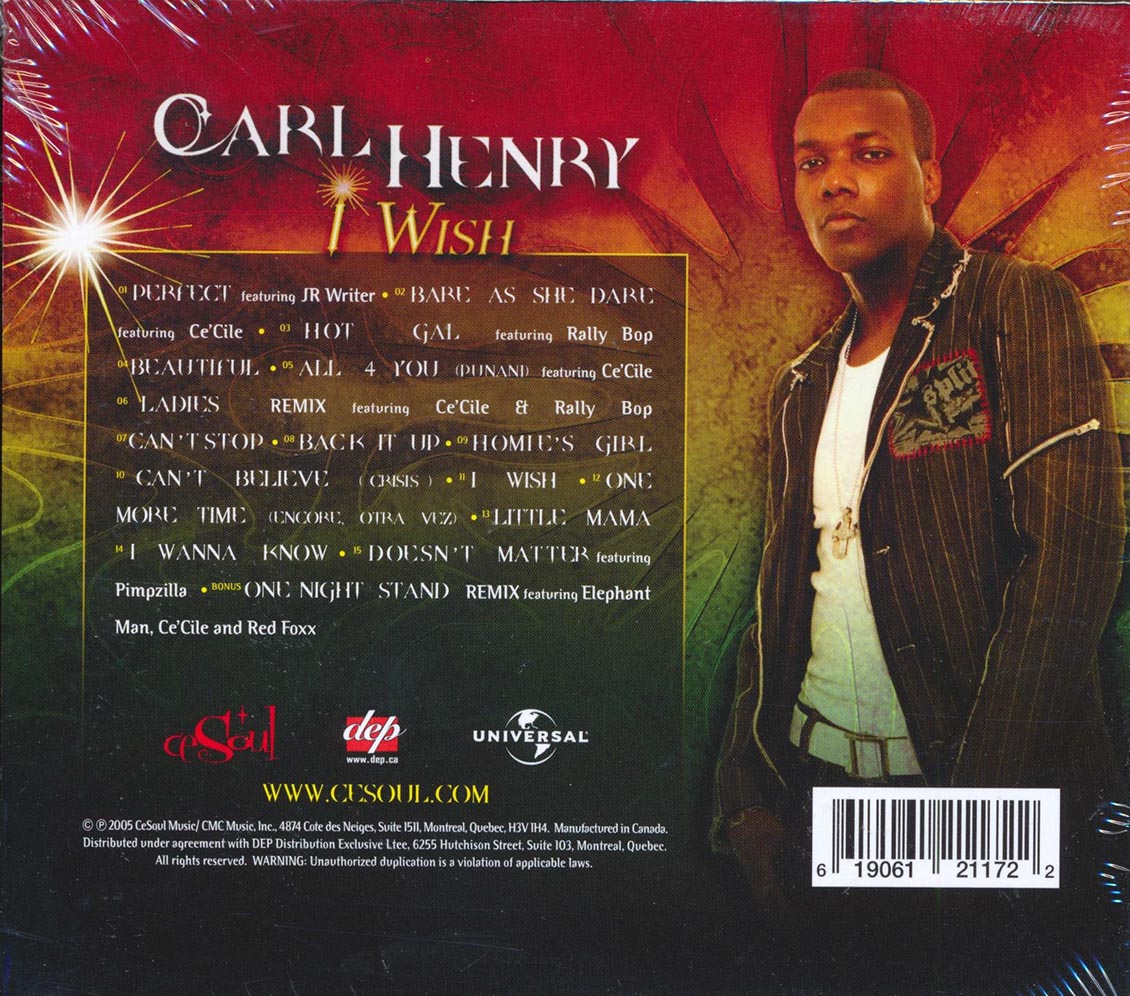 Carl Henry - I Wish Music CD