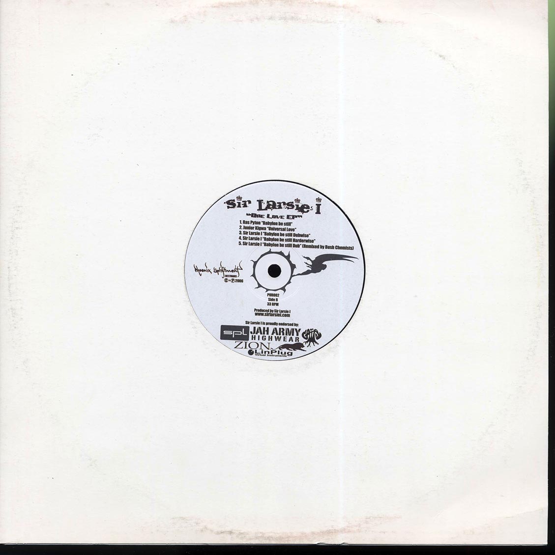 Sir Larsie I - One Love EP Vinyl Record