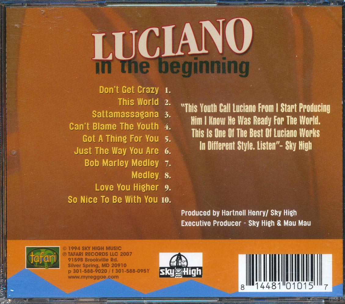 Luciano - In The Beginning Music CD