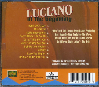 Luciano - In The Beginning Music CD