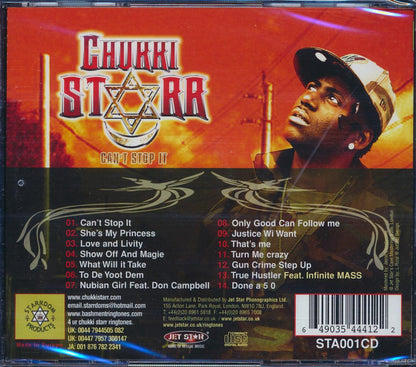 Chukki Starr - Can't Stop It Music CD
