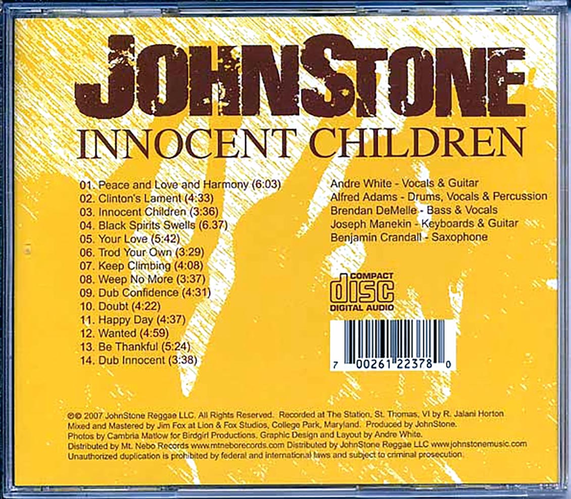 Johnstone - Innocent Children Music CD