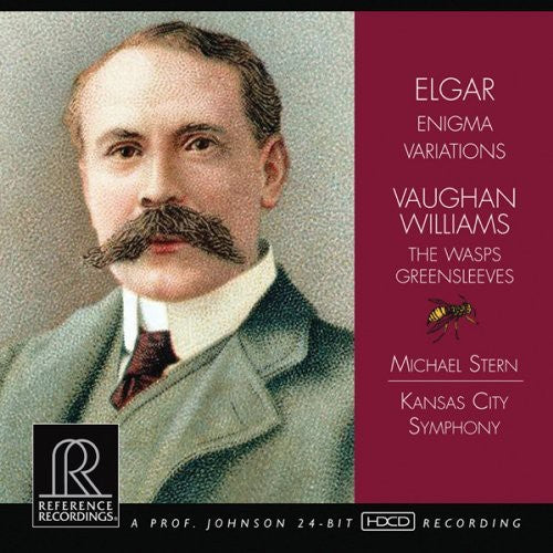 the album cover for Elgar / Vaughan Williams / Kansas City So / Stern - Enigma Variations: The Wasps / Greensleeves