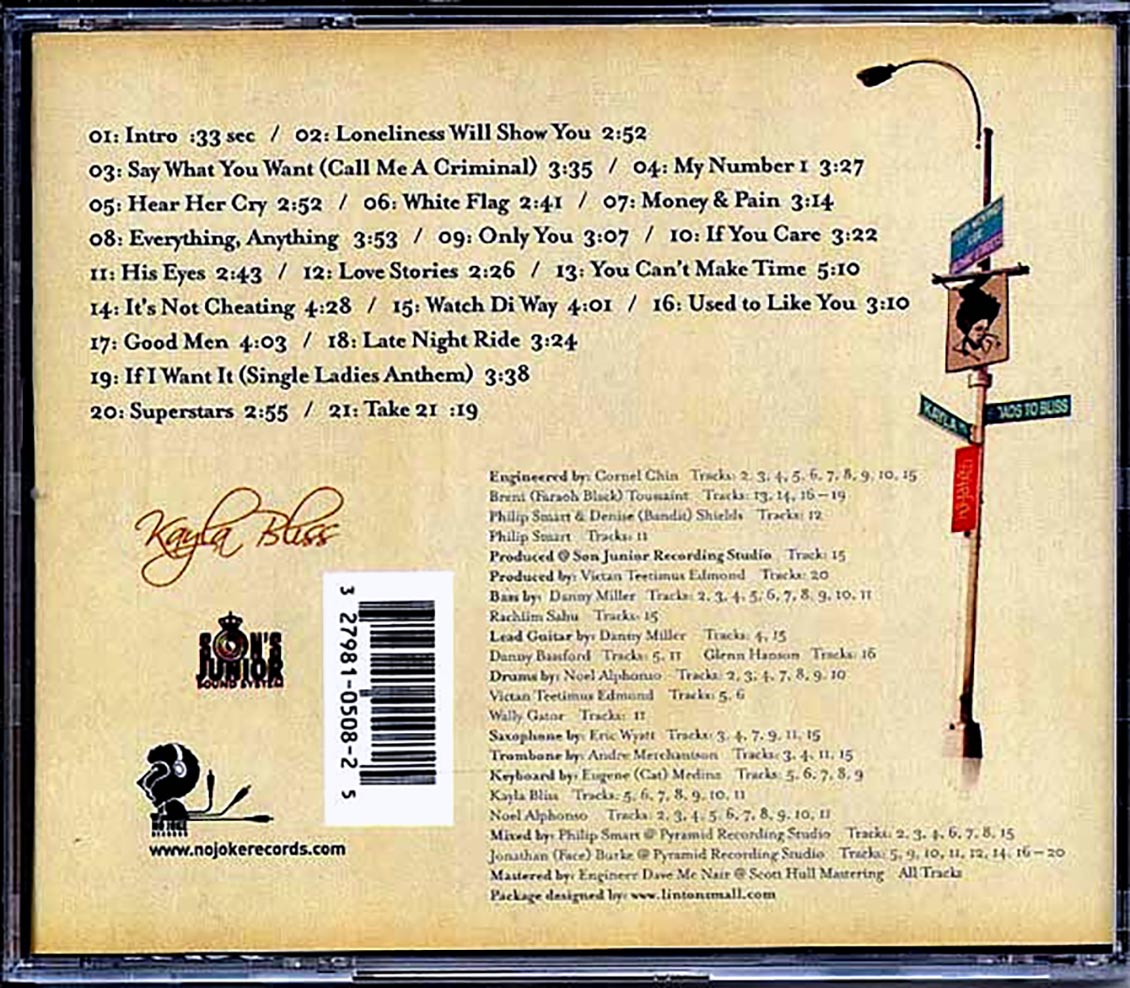 Kayla Bliss - Roads To Bliss (21 tracks) Music CD
