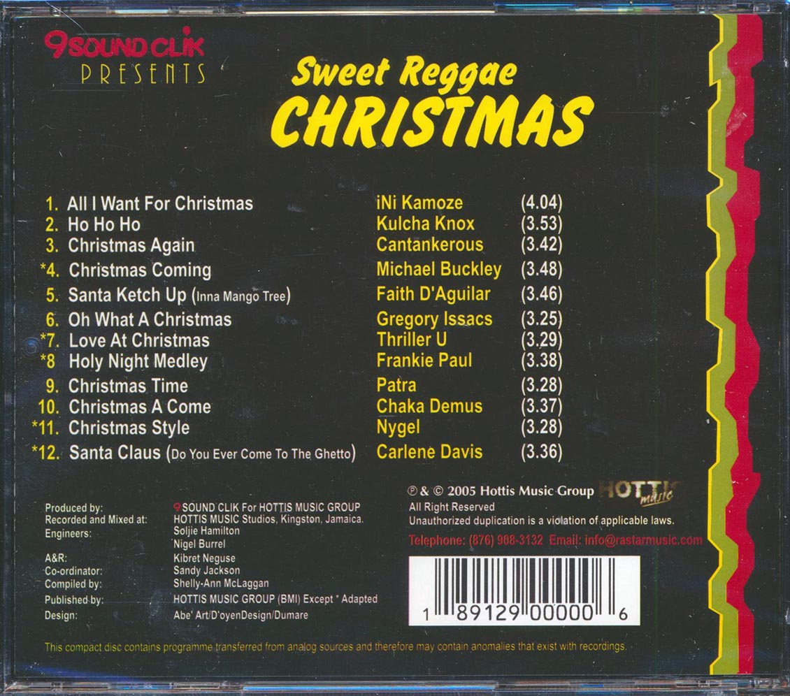 Ini Kamoze, Kulcha Knox, Chaka Demus, Etc. - Sweet Reggae Christmas Music CD
