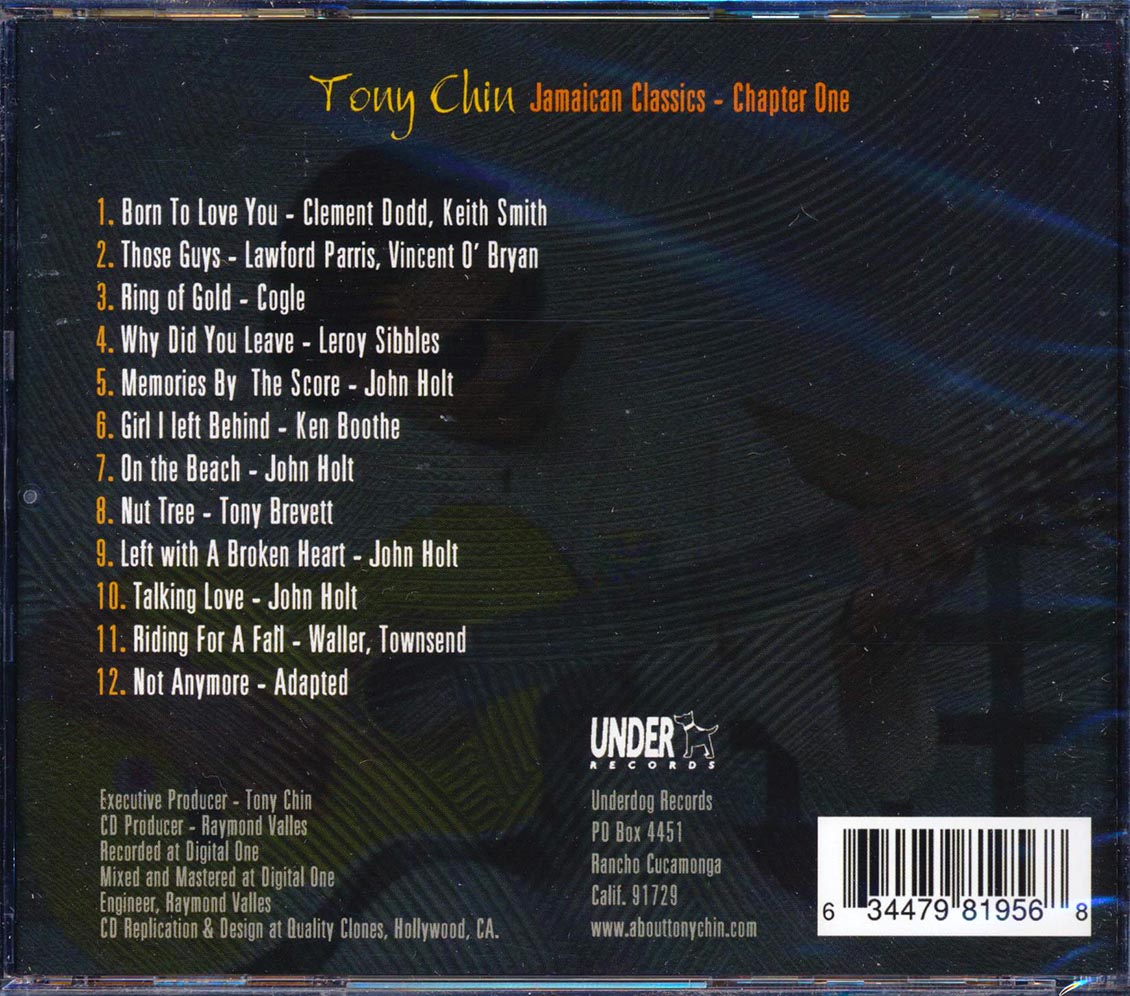 Tony Chin - Jamaican Classics Chapter 1 Music CD