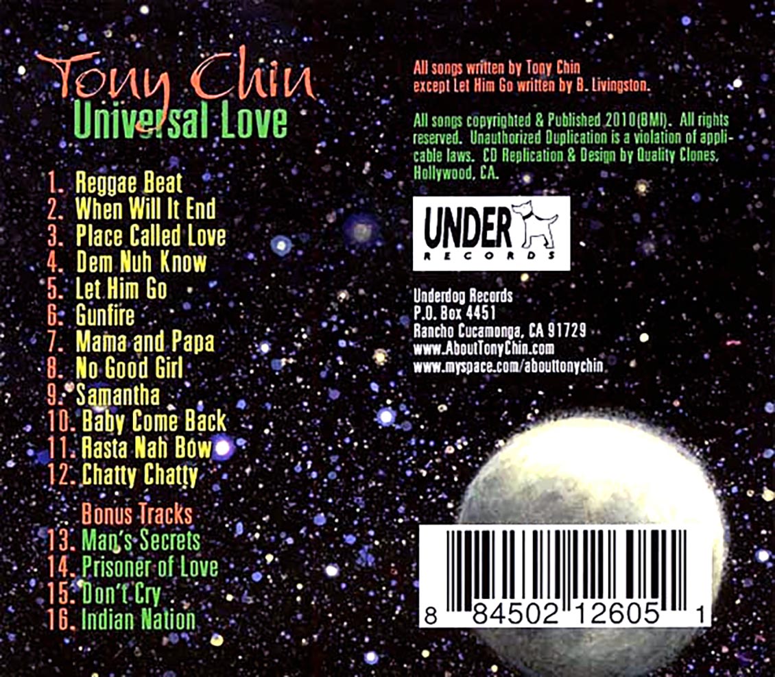 Tony Chin - Universal Love Music CD