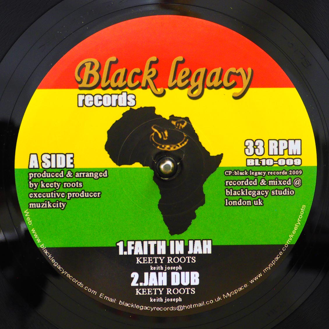 Keety Roots - Faith In Jah; Keety Roots - Jah Dub  /  Keety Roots - Live And Let Live; Keety Roots - Live And Let Dub 10" Vinyl Record