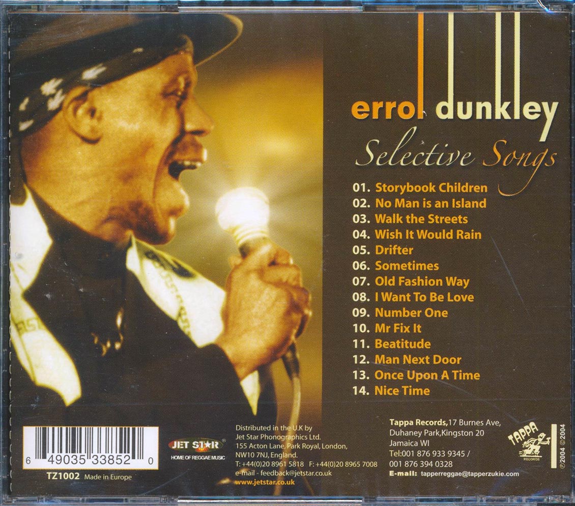 Errol Dunkley - Selective Songs Music CD