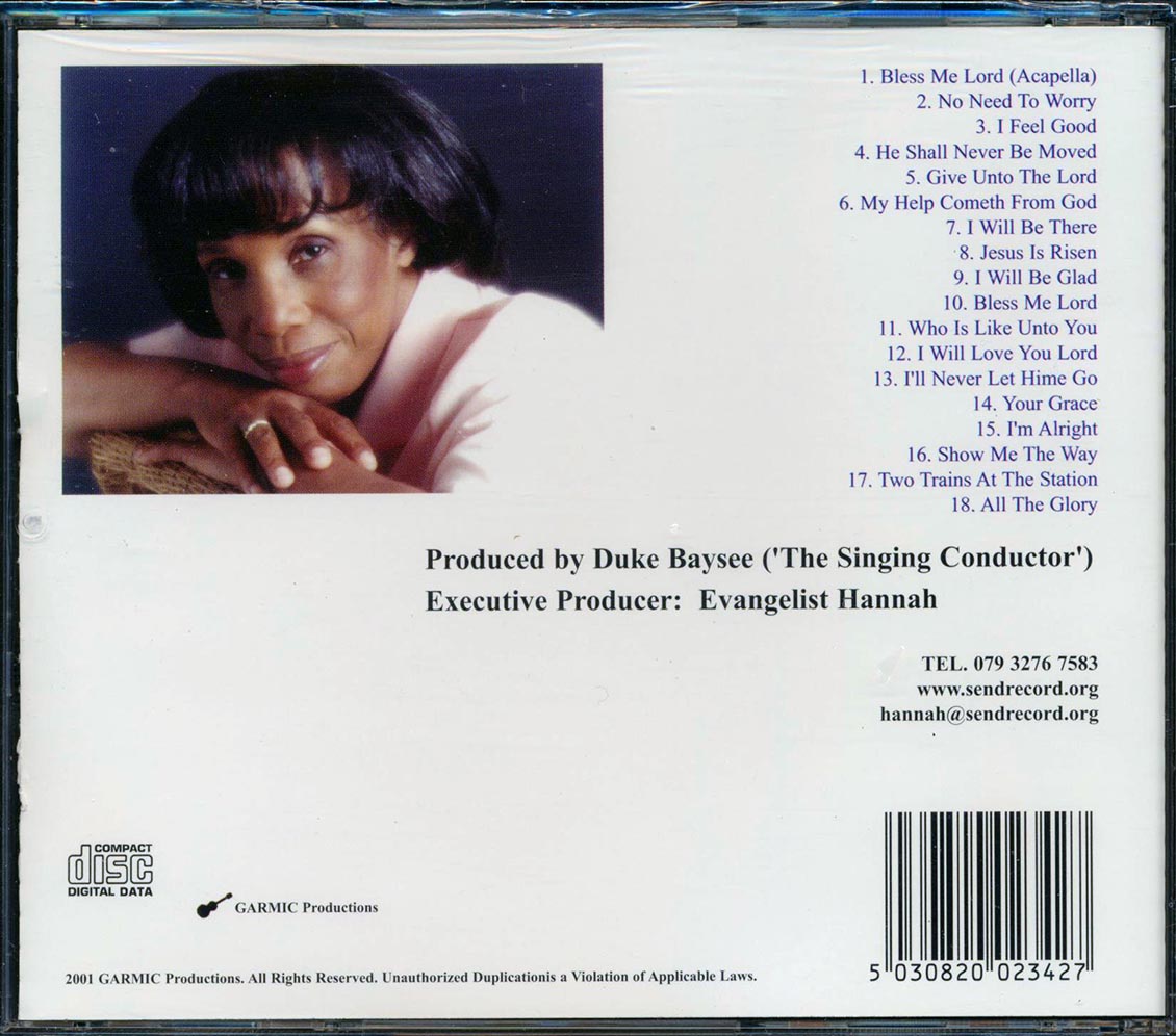 Evangelist Hannah - Bless Me Lord Music CD
