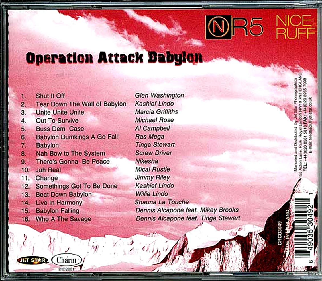 Michael Rose, Al Campbell, Glen Washington, Etc. - Nice & Ruff Volume 5: Operation Attack Babylon Music CD