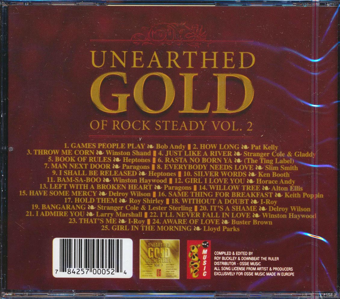 The Heptones Alton Ellis Larry Marshall Etc Unearthed Gold Of Rock Steady Volume 2 25 tracks Music CD