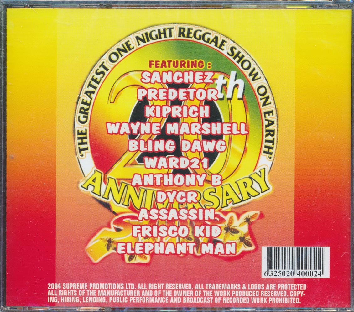 Anthony B, Elephant Man, Ward 21, Etc. - Reggae Sting 20th Anniversary Part 2 Music CD