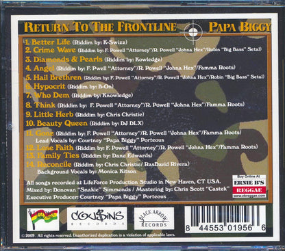 Papa Biggy - Return To The Frontline Music CD