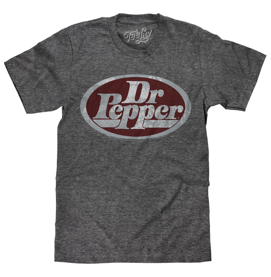 Dr Pepper Oval Logo T-Shirt - Gray