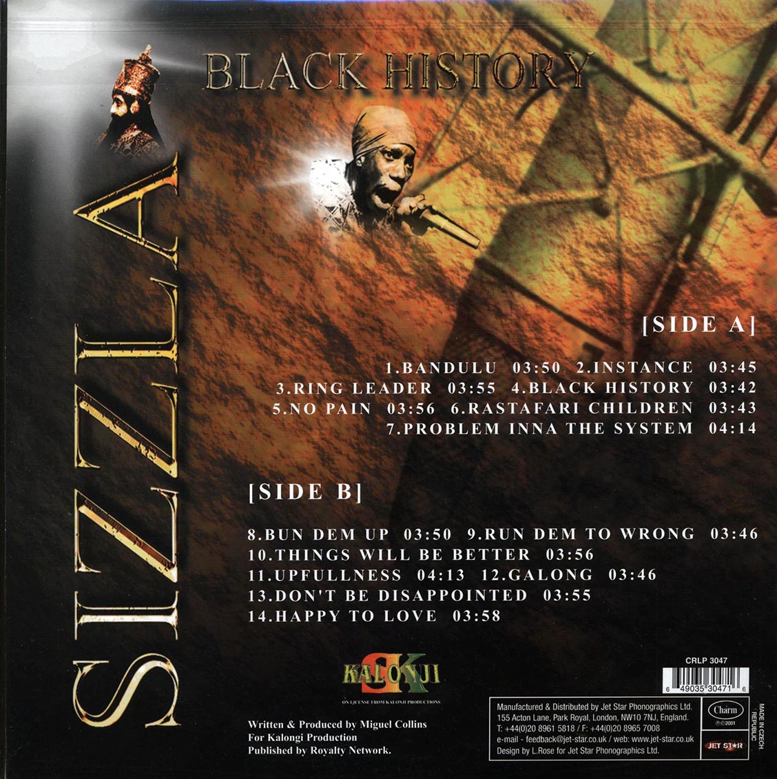 Sizzla - Black History Vinyl Record