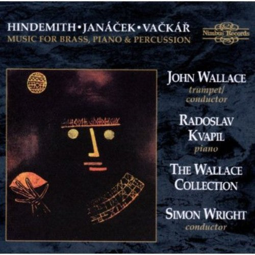 the album cover for Hindemith Wallace/Wallace Collection/Wright - Concert Music for Piano Brass & Harps Op49
